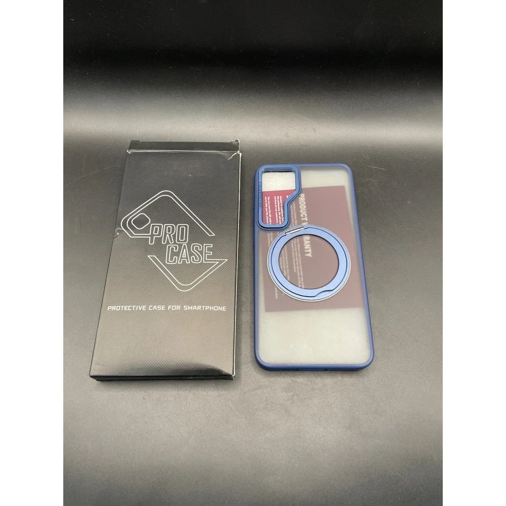 Lufanbis Samsung S25 Plus Case 6.7 Blue 360 Rotatable Magnetic Ring Stand Matte